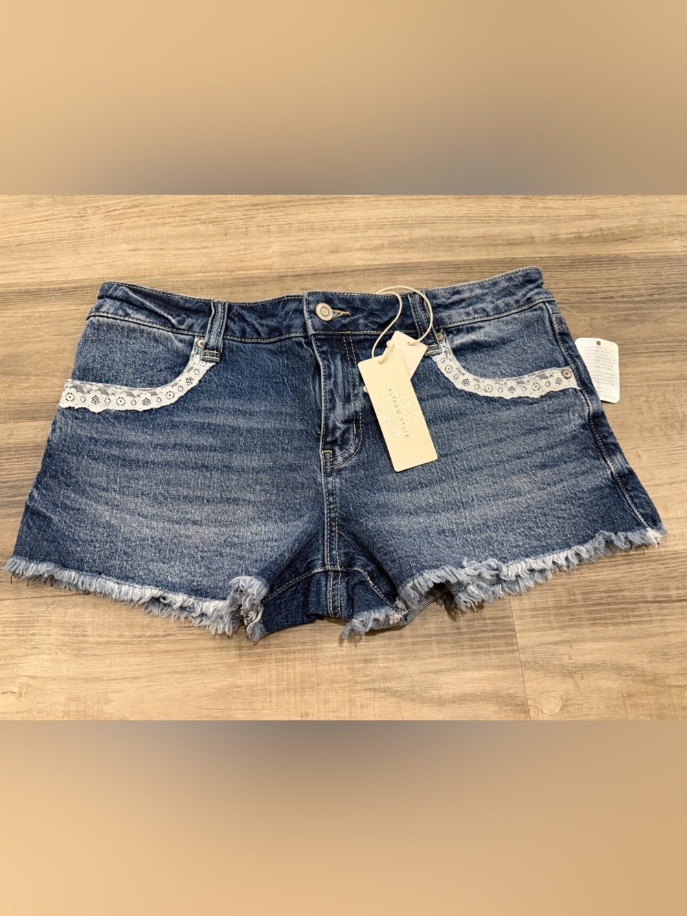 Altar’d State Boho Lace Detail Festival Cutoff Shorts